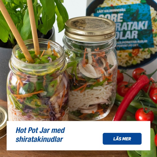 Hot Pot Jar med shiratakinudlar